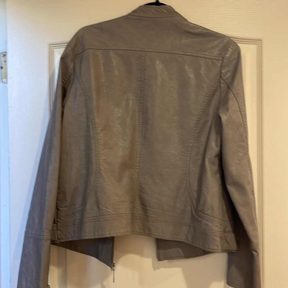 Apt 9 Moto Jacket Grey Size X-Large - image 7